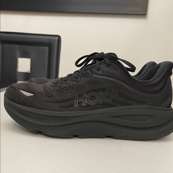 Hoka Other - HOKA BONDI 9 BLACK RUNNING SNEAKERS MENS SIZE 10 2E